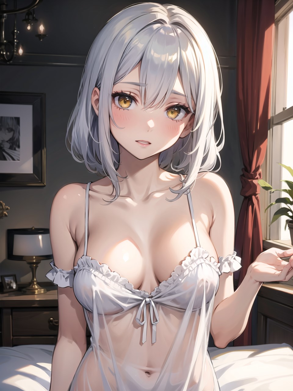セクシーなシミーズを身にまとう超絶かわいい二次元美少女１５