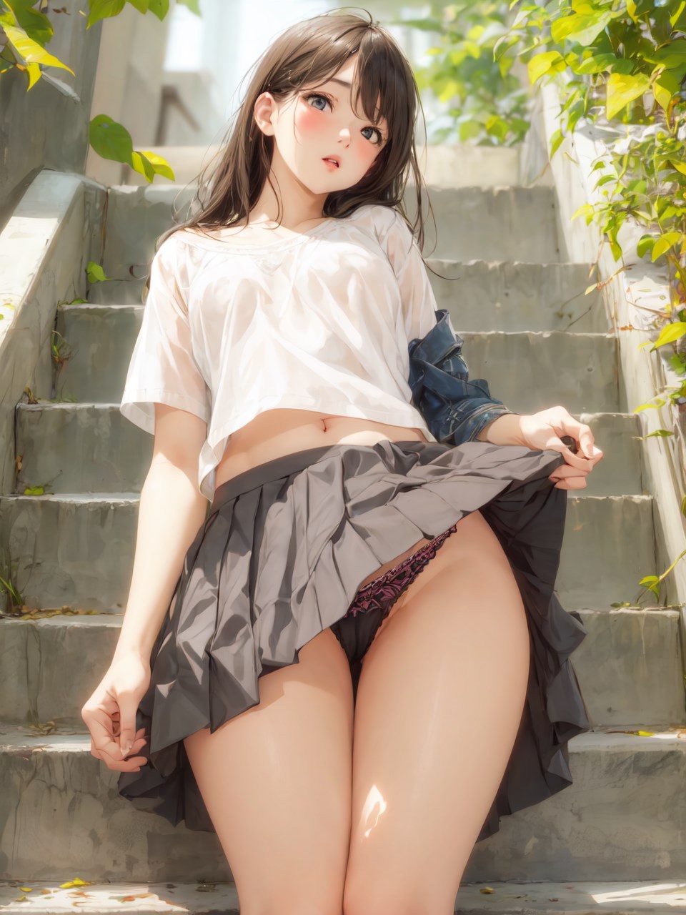 階段の下からエロ美少女１６